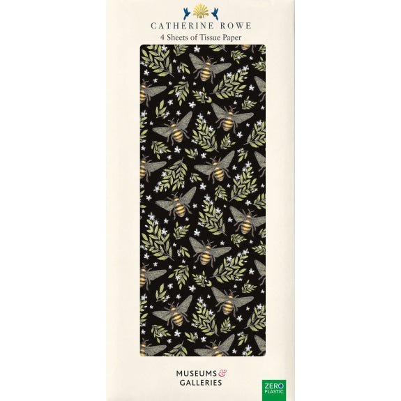 Catherine Rowe - Bee Pattern Pack of 4 Sheets of Tissue Paper