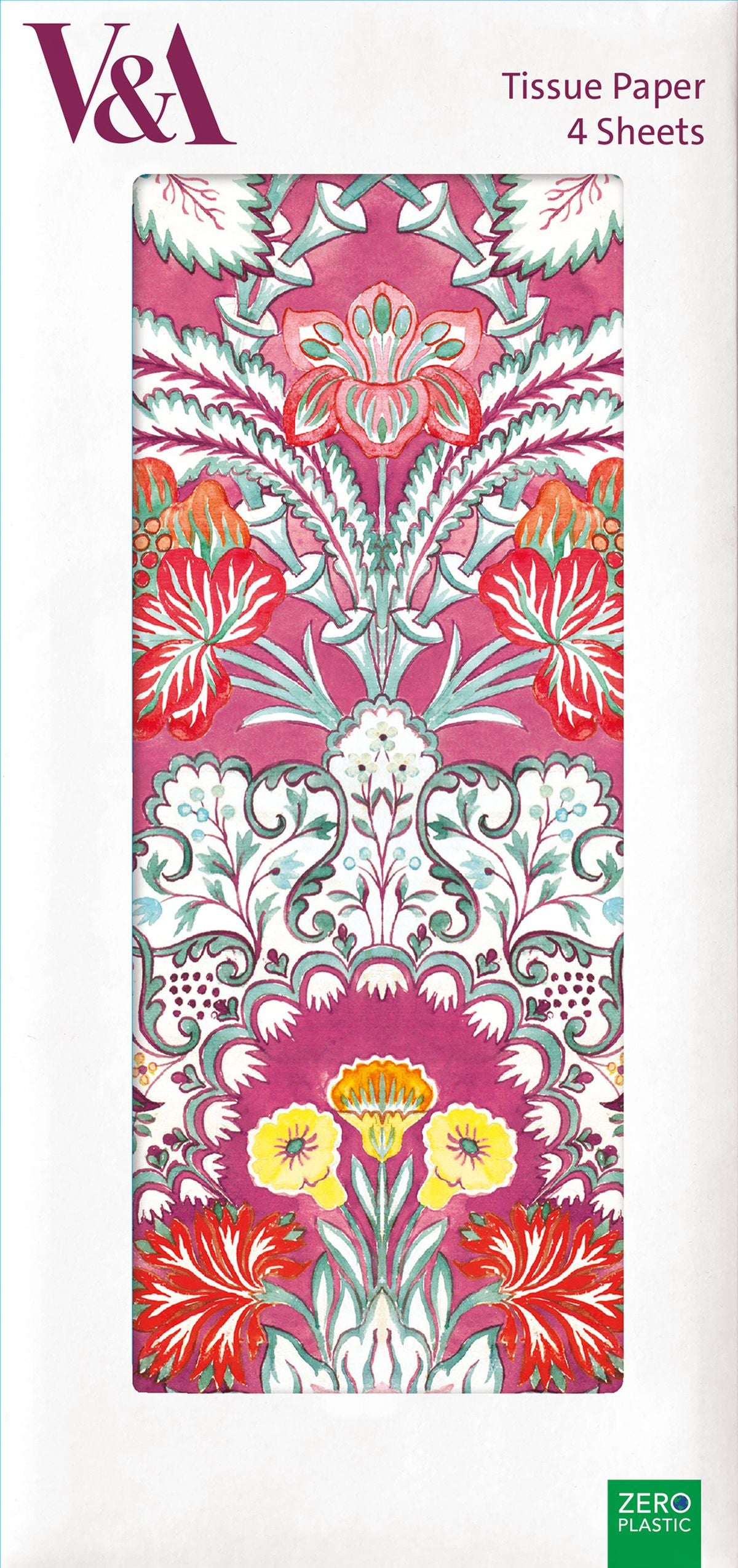 V&A Roccoco by Anna Maria Garthwaite Pack of 4 Sheets of Tissue Paper - Bee's Emporium