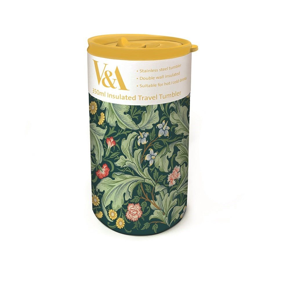 V&A Leicester Wallpaper Stainless Steel Insulated Travel Tumbler - Bee's Emporium