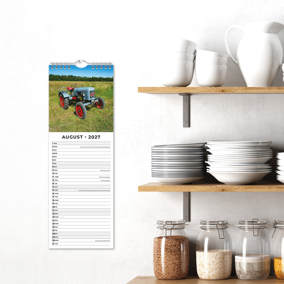 Tractors 2027 Slim Wall Calendar
