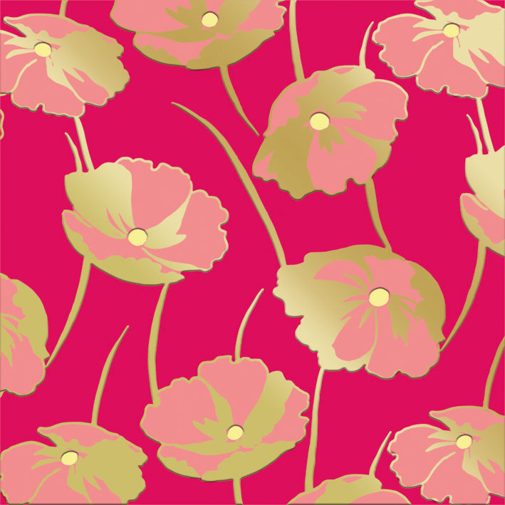 V&A Poppies Blank Greeting Card with Envelope - Bee's Emporium