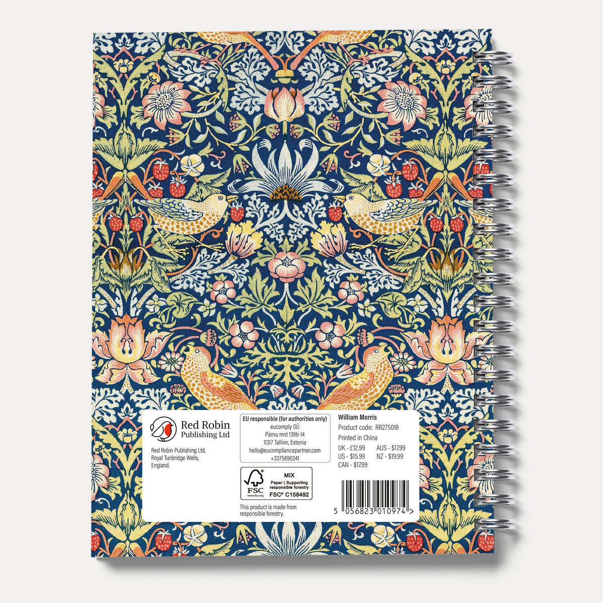 William Morris 2027 A5 Spiral Diary