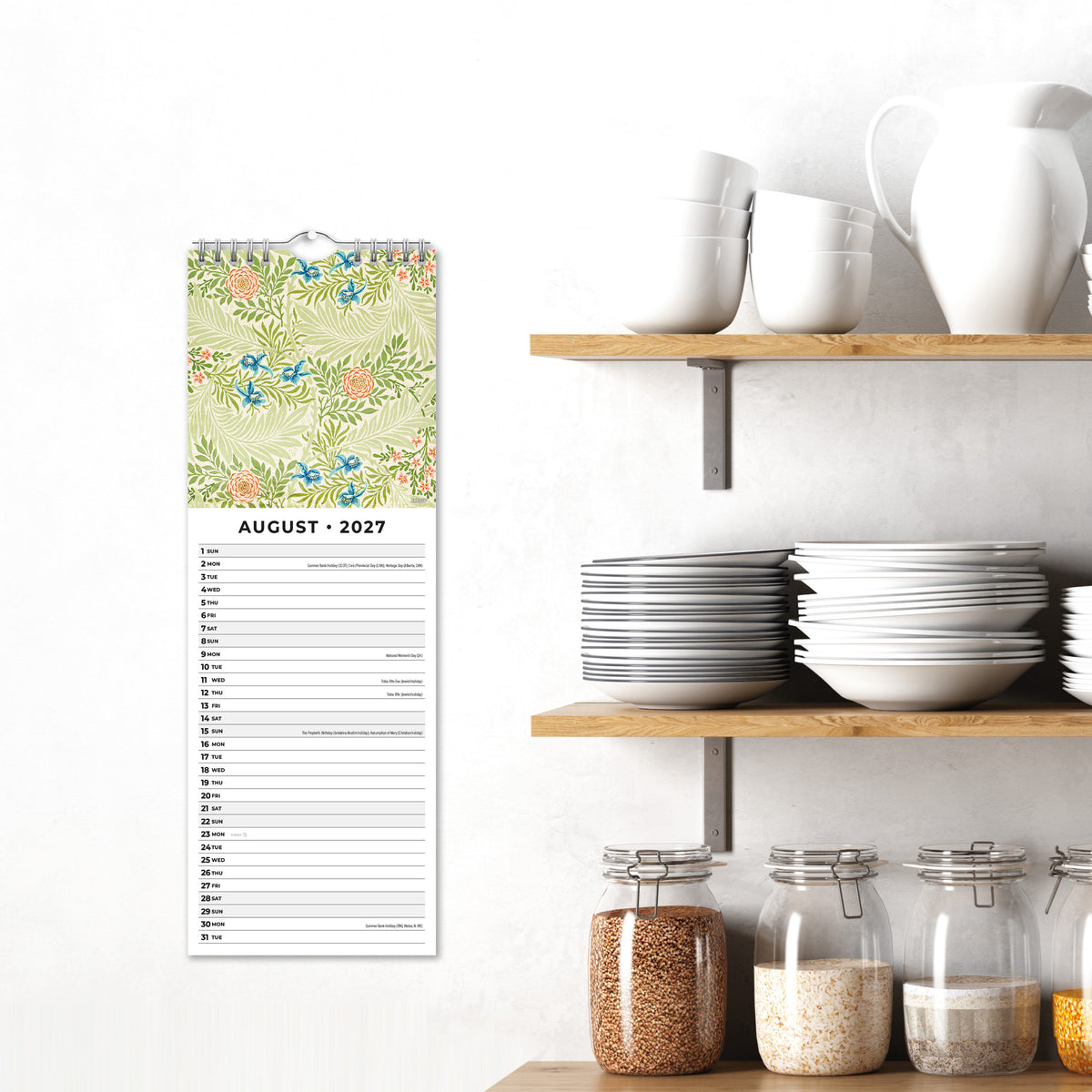 William Morris 2027 Slim Wall Calendar