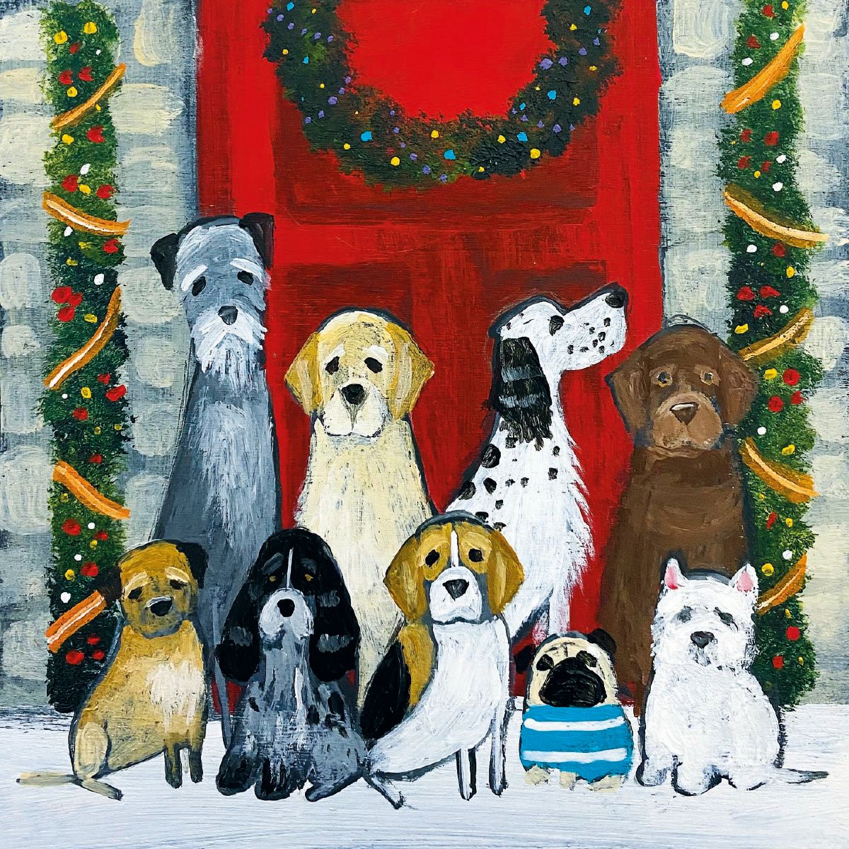 Ding Dong Merrily on High by Louise Rawlings Pack of 8 Charity Christmas Cards