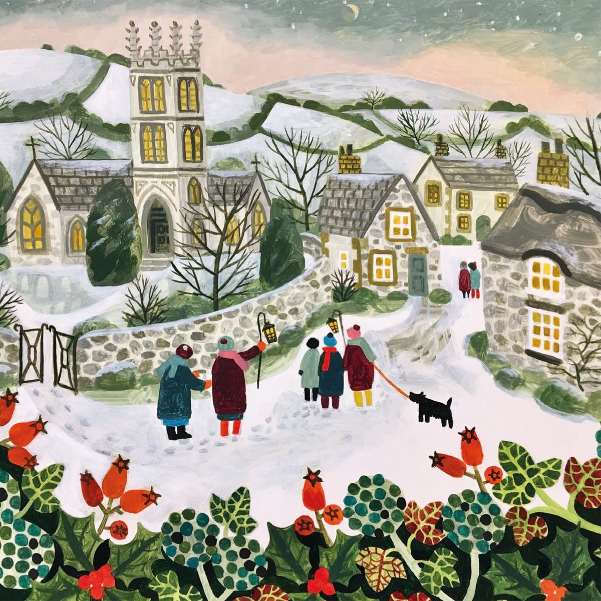 Carol Singers by Vanessa Bowman Pack of 8 Charity Christmas Cards