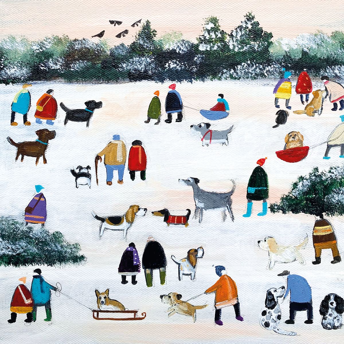 Canine Christmas by Louise Rawlings Box of 20 Christmas Cards
