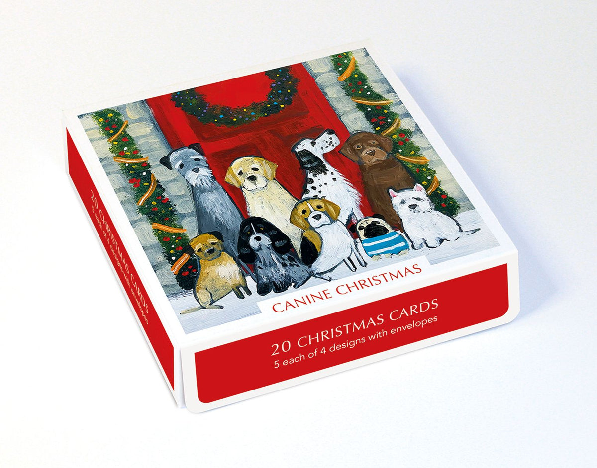 Canine Christmas by Louise Rawlings Box of 20 Christmas Cards