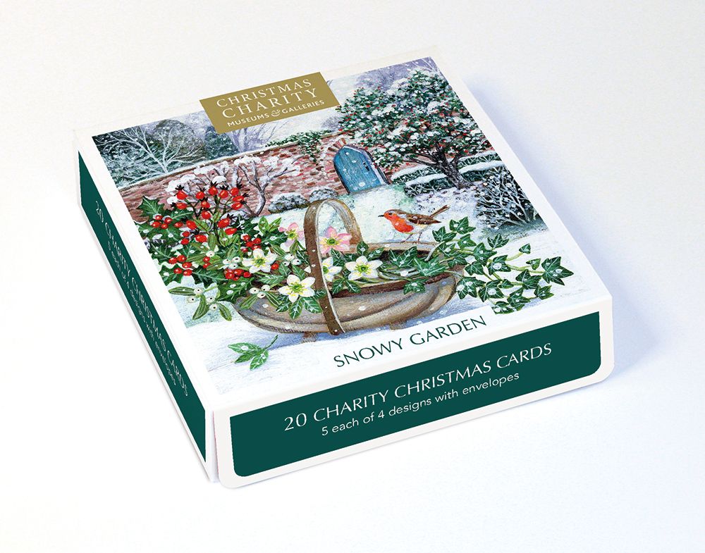 Snowy Garden by Lucy Grossmith Box of 20 Christmas Charity Cards