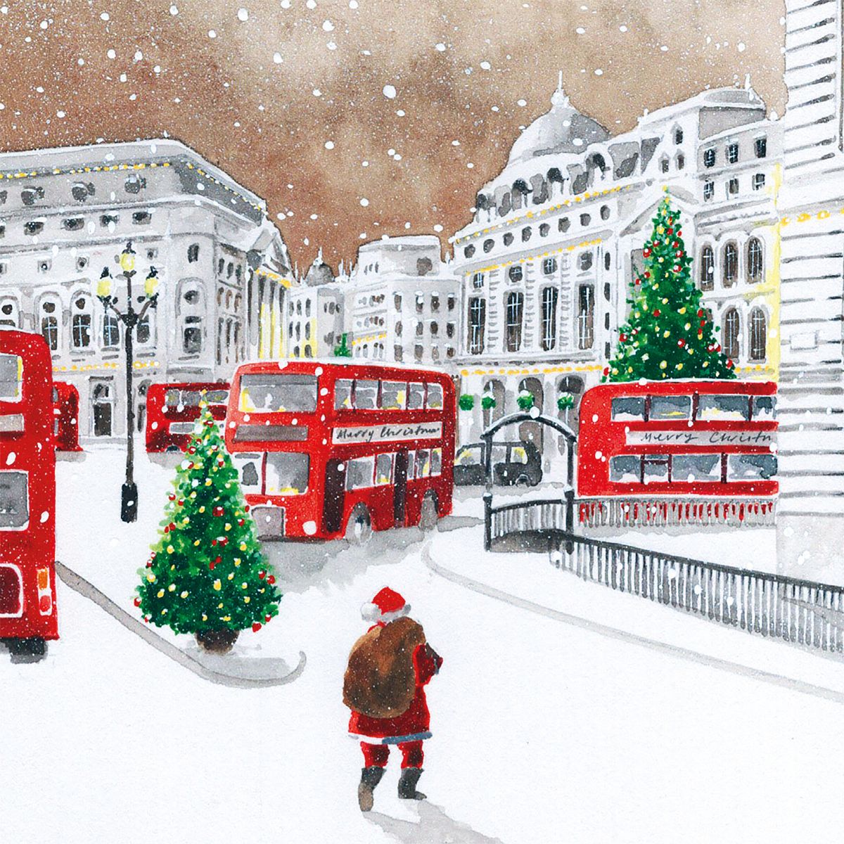 Santa About Town Box of 20 Christmas Charity Cards