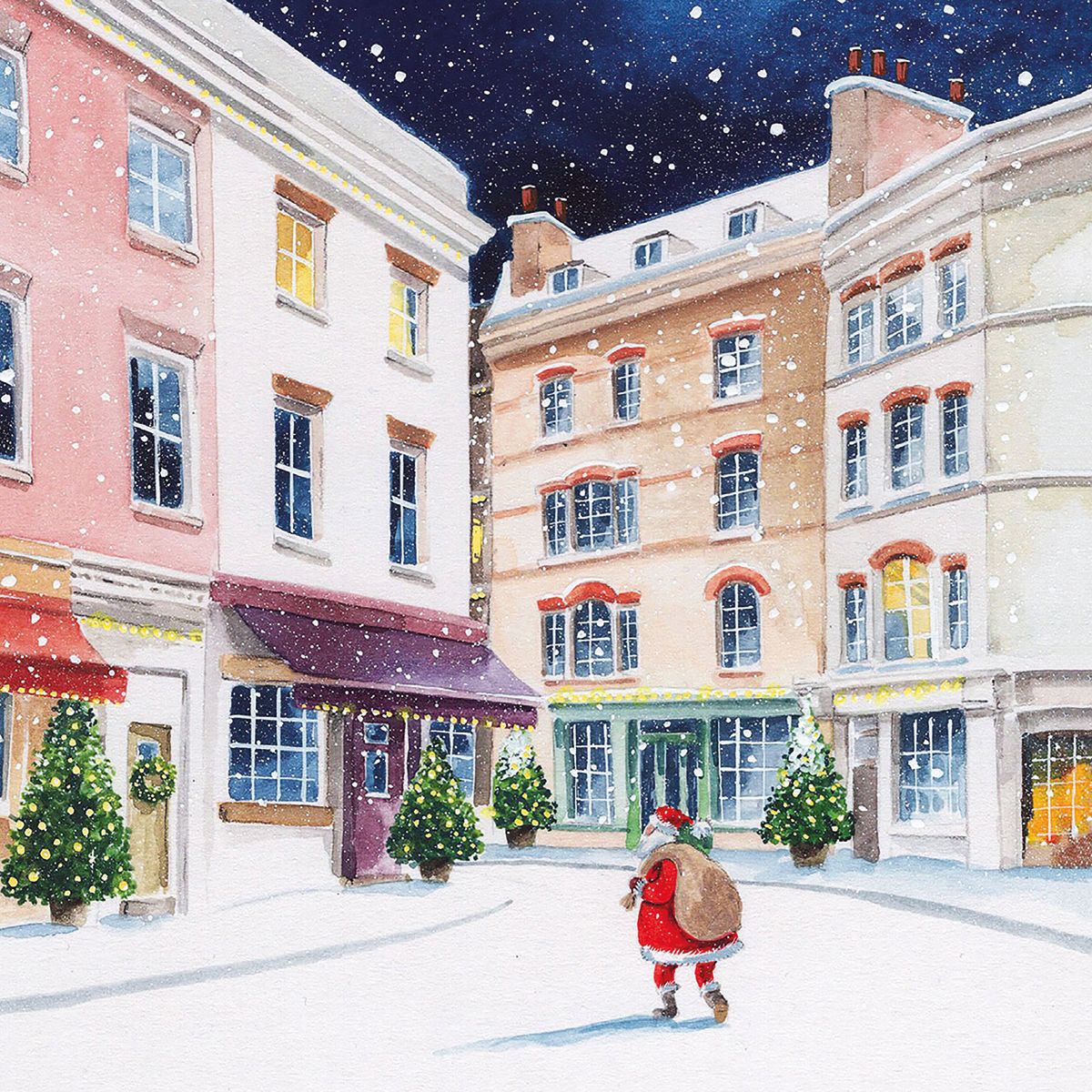 Santa About Town Box of 20 Christmas Charity Cards