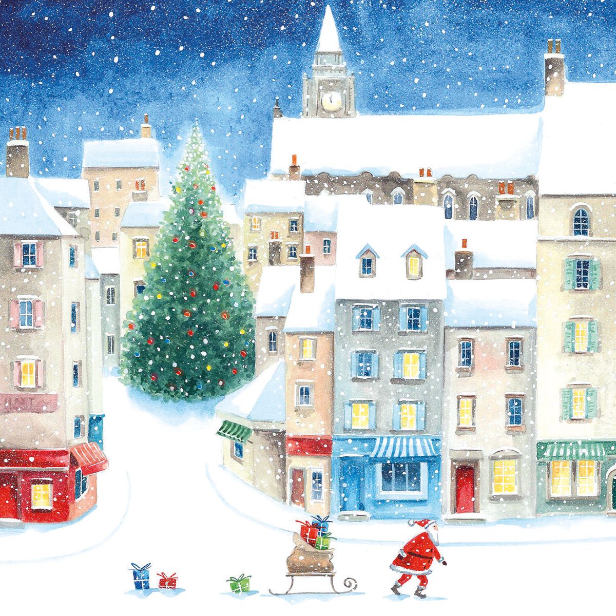 Santa About Town Box of 20 Christmas Charity Cards