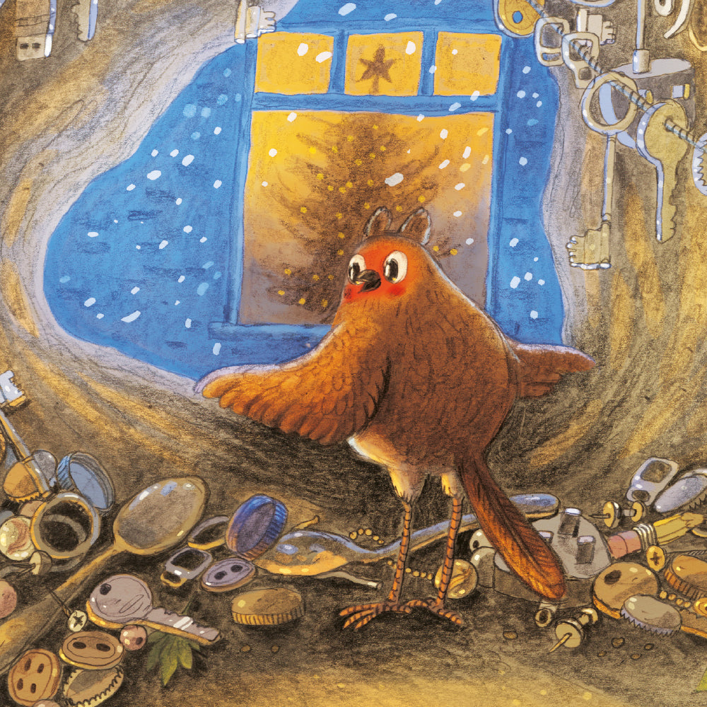 Robin Robin - The Chrim-Cross Star Box of 16 Christmas Cards