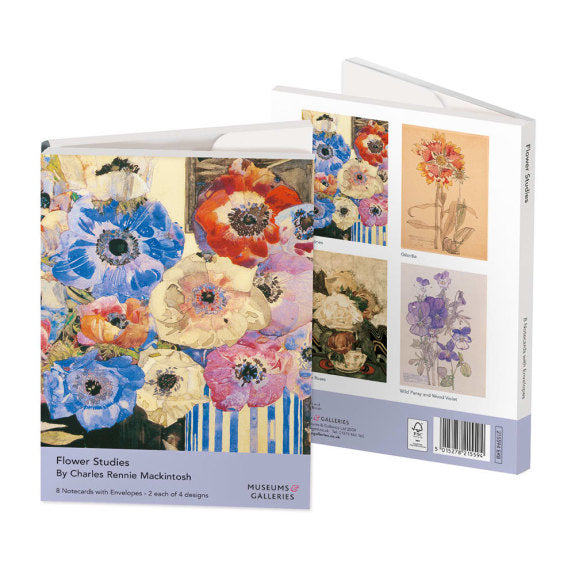 Flower Studies - Mackintosh 8 Rectangle Notecards Wallet - Bee's Emporium
