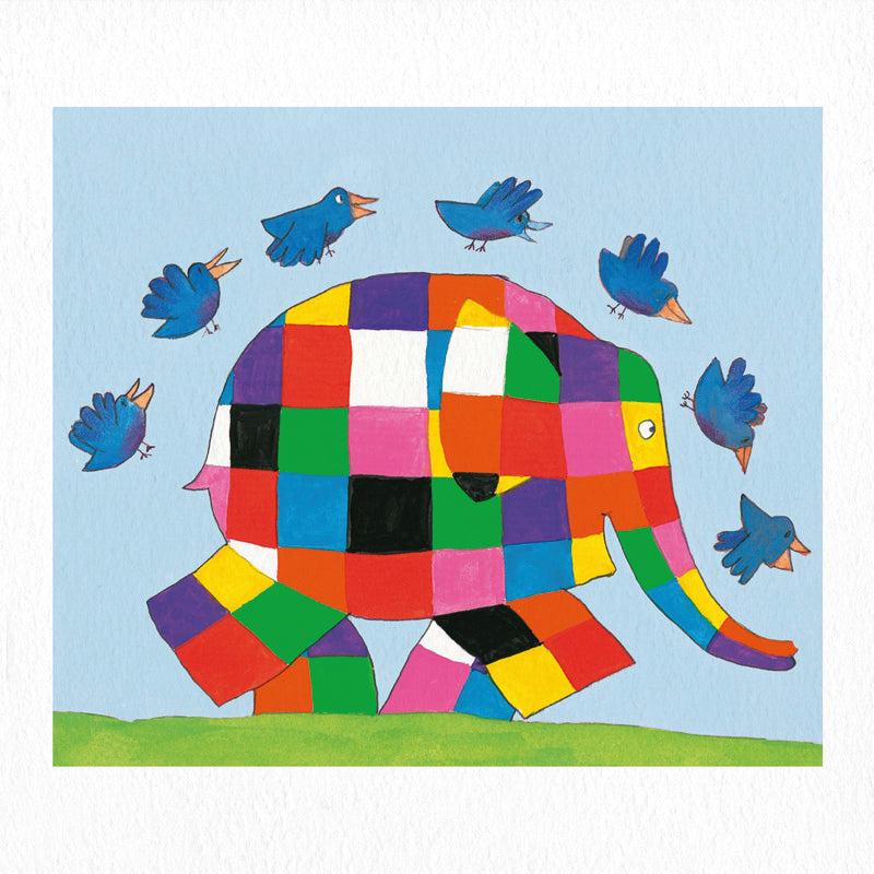 Elmer by David McKee Blank Greeting Card with Envelope - Bee's Emporium