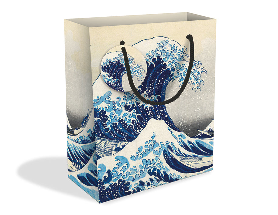 The British Museum Hokusai Wave Medium Gift Bag with Tag - Bee's Emporium