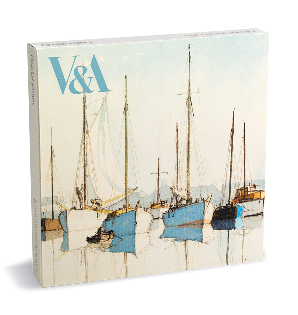 V&A Coastal Scenes 8 Square Notecards Wallet - Bee's Emporium