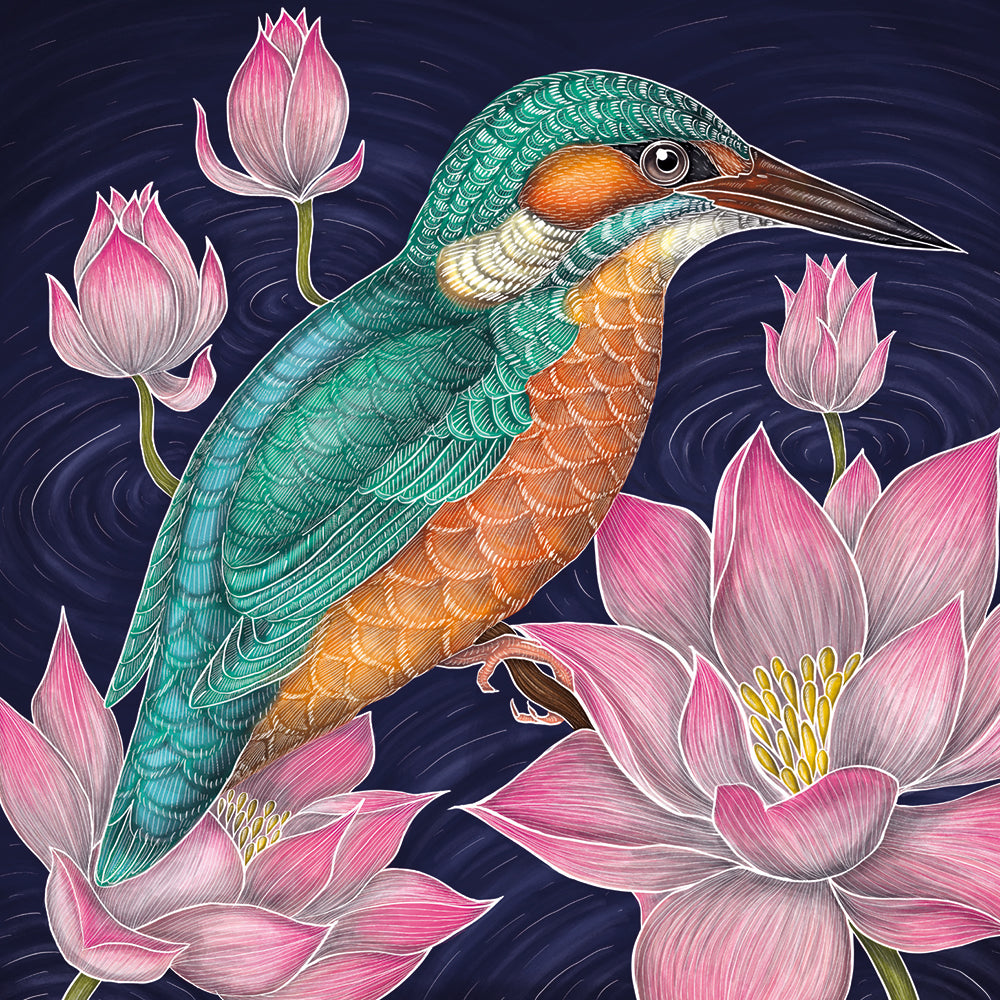 A Perfect Perch by Catherine Rowe 8 Square Notecards Wallet