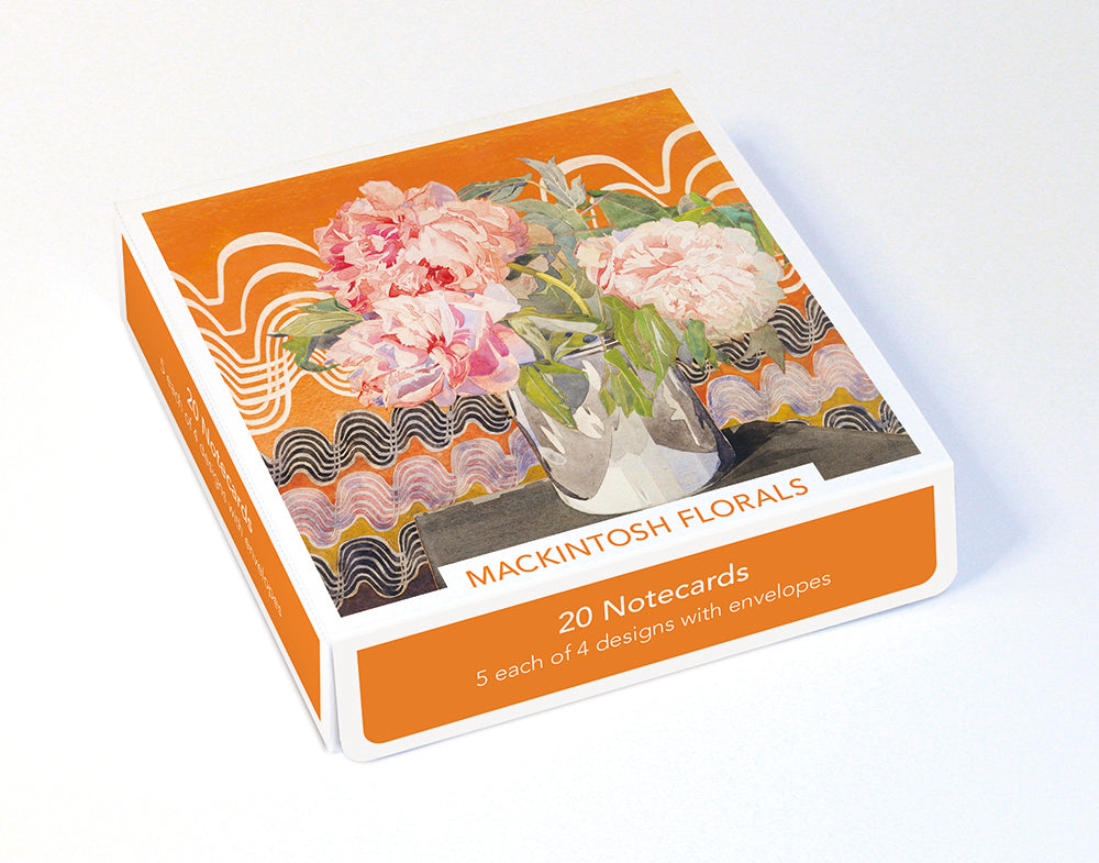 Charles Rennie Mackintosh Florals Box of 20 Notecards with Envelopes - Bee's Emporium