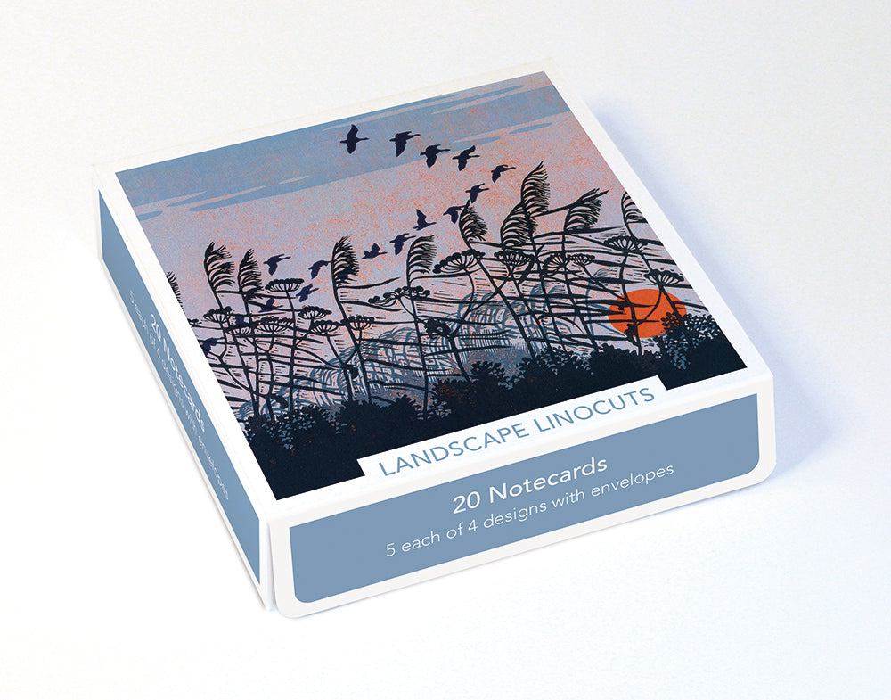 Landscape Linocuts by Robert Gillmor Box of 20 Notecards with Envelopes - Bee's Emporium