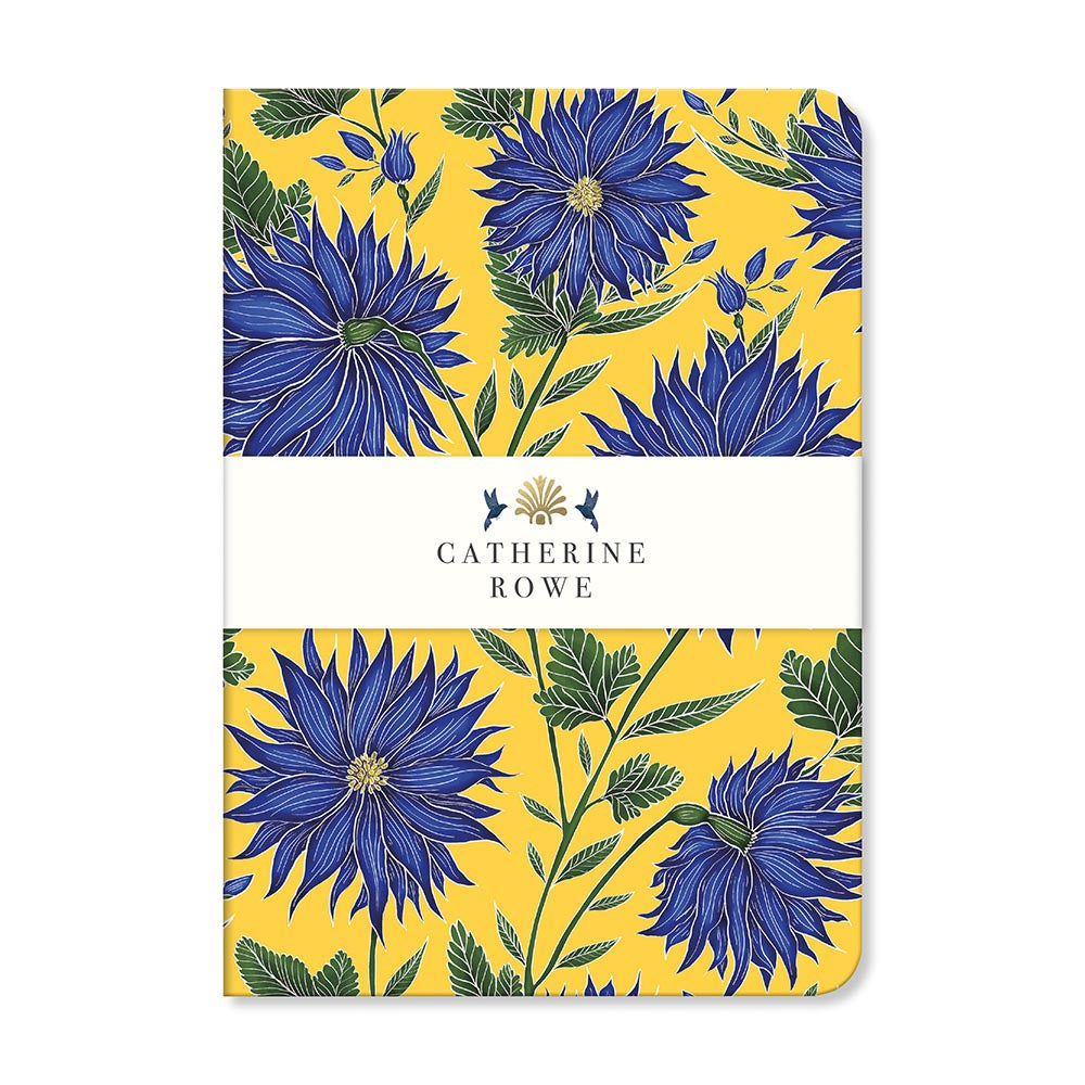 Catherine Rowe - Blue Flowers A5 Notebook - Bee's Emporium