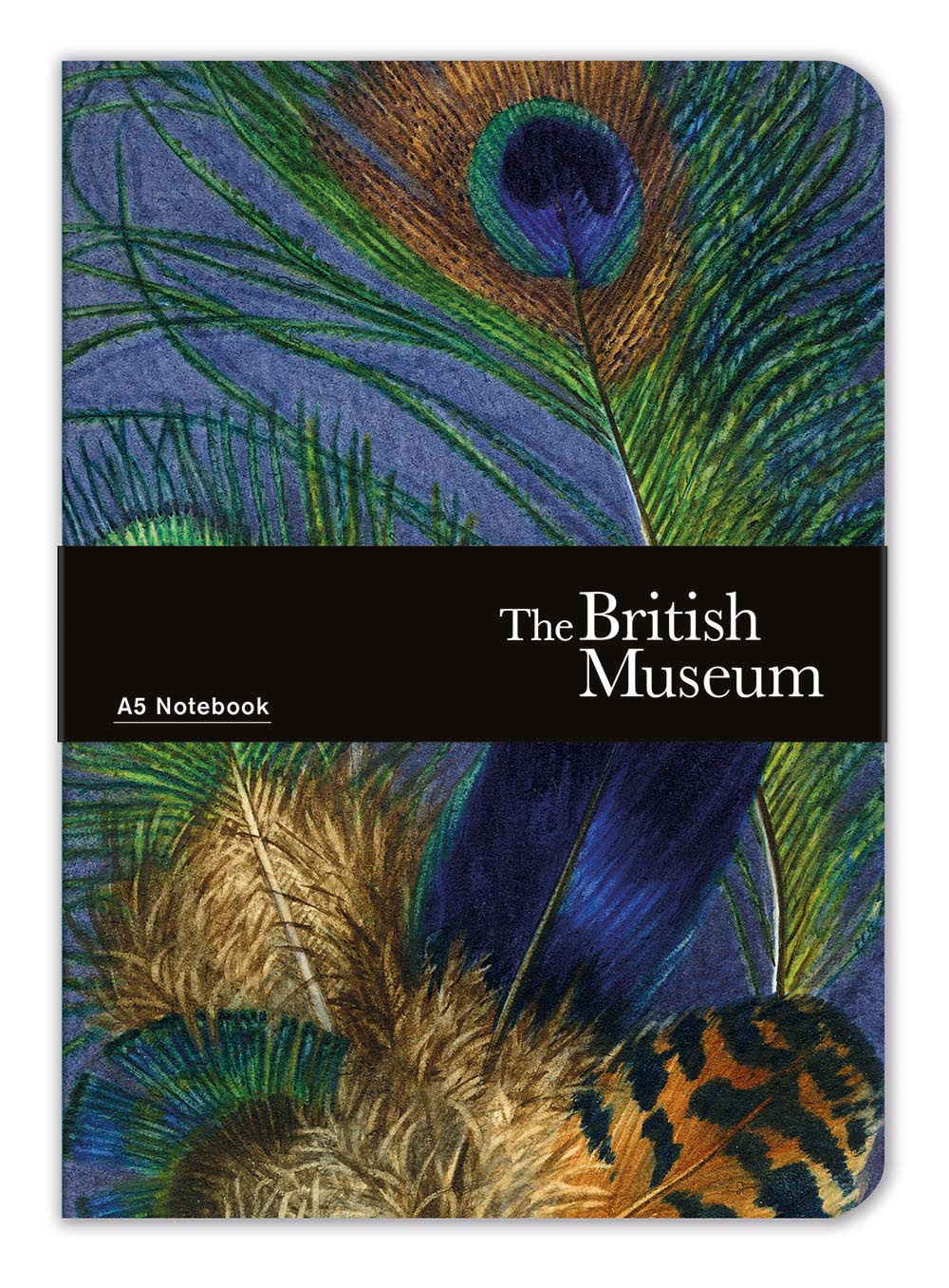 The British Museum Feathers of a Peacock A5 Notebook - Bee's Emporium
