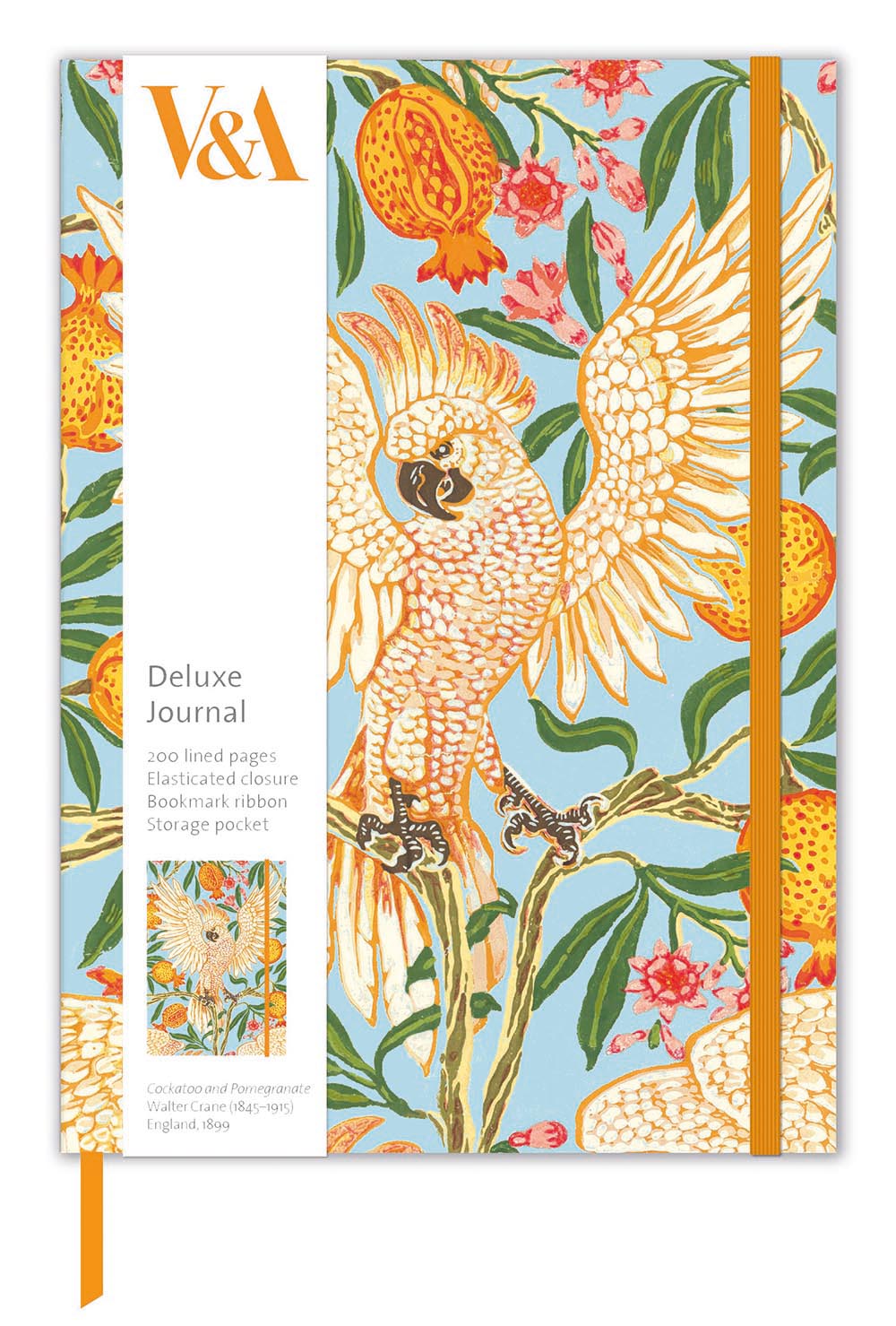 V&A Cockatoo and Pomegranate Deluxe Journal - Bee's Emporium