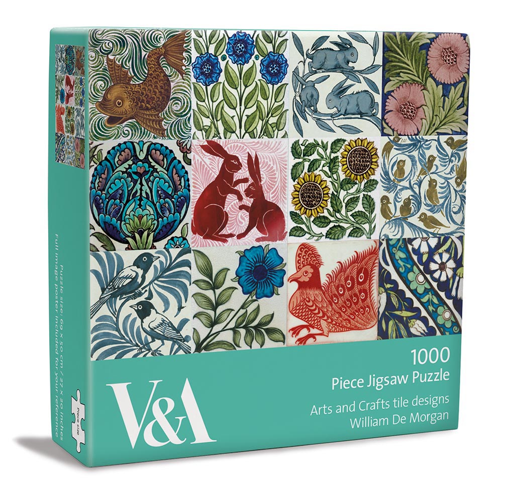 V&A William De Morgan - Arts and Crafts Tile Designs 1000 Piece Jigsaw Puzzle - Bee's Emporium