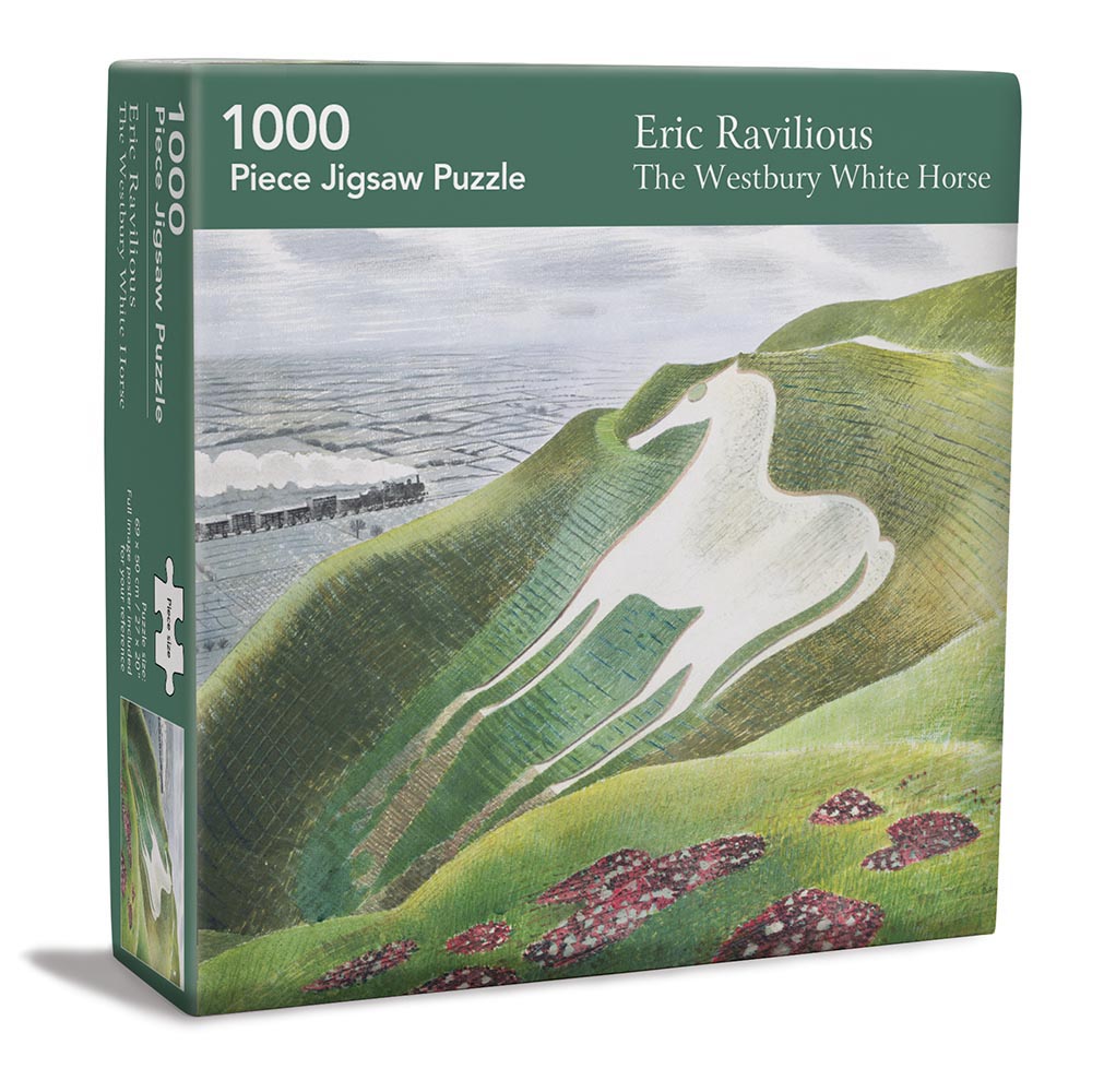 Eric Ravilious - The Westbury White Horse 1000 Piece Jigsaw Puzzle - Bee's Emporium