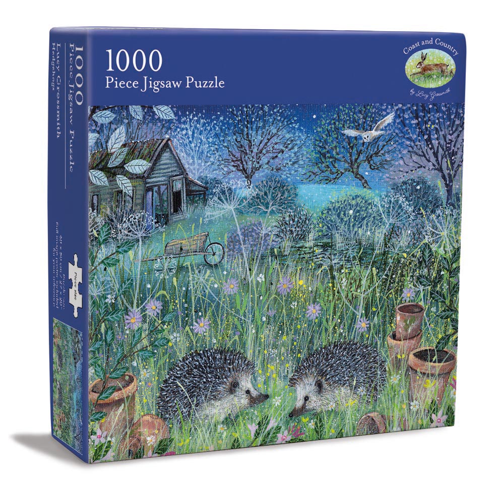 Coast and Country Hedgehogs by Lucy Grossmith 1000 Piece Jigsaw Puzzle - Bee's Emporium