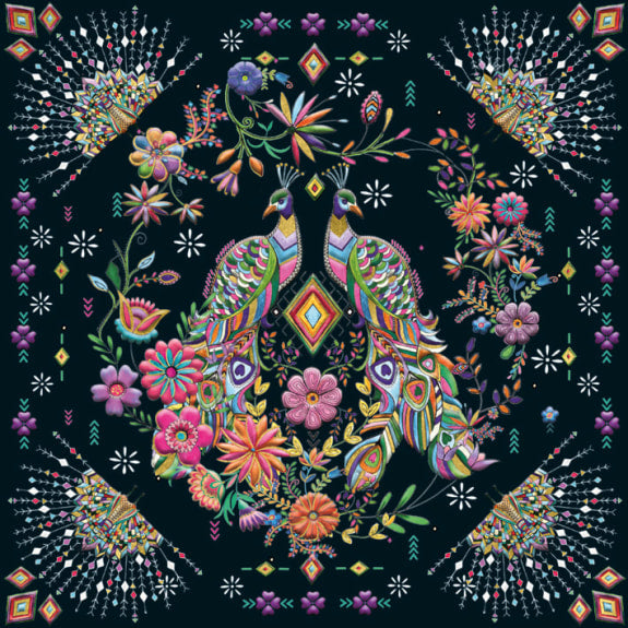 Matthew Williamson Pampas Peacock Greeting Card with White Envelope - Bee's Emporium