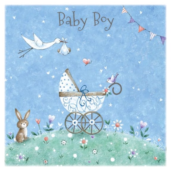 Congratulations on your Baby Boy Greeting Card with Envelope - Bee's Emporium