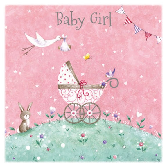 Congratulations on your Baby Girl Greeting Card with Envelope - Bee's Emporium