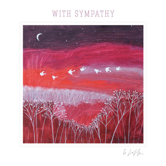 Night Flight - With Sympathy Blank Greeting Card with Envelope - Bee's Emporium