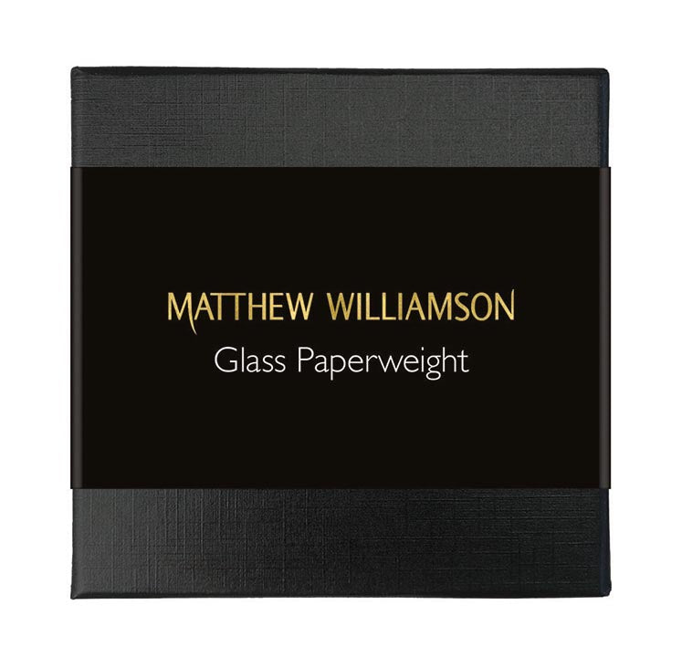 Matthew Williamson Jade Peacock Feathers Crystal Dome Paperweight - Bee's Emporium