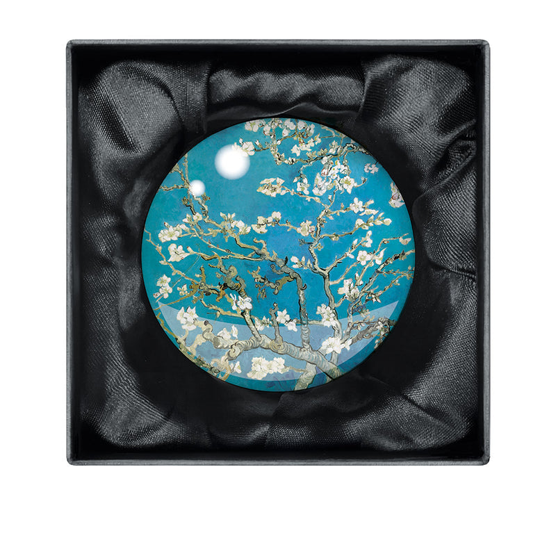 Vincent Van Gogh Almond Branches in Bloom Crystal Dome Paperweight