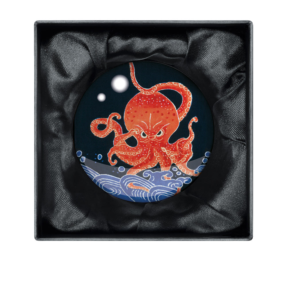 V&A Octopus Curtain Design Crystal Dome Paperweight - Bee's Emporium