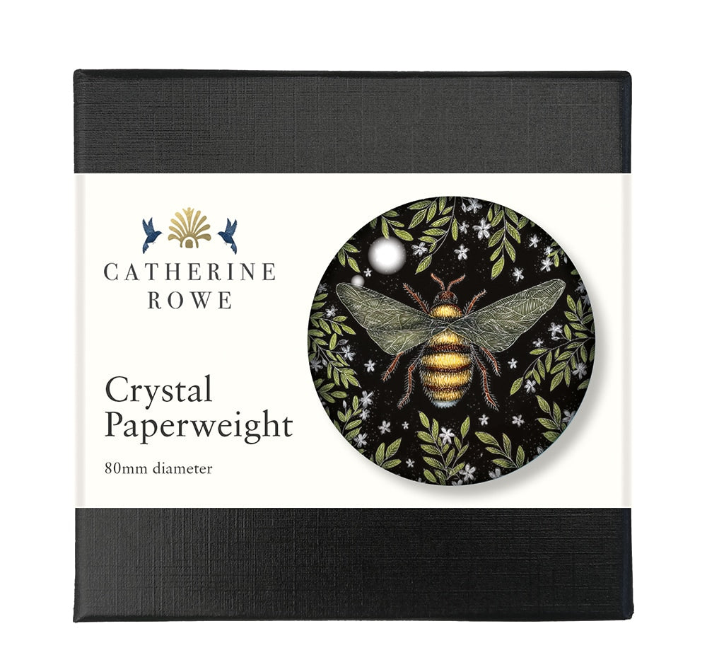 Catherine Rowe Honey Bee Crystal Dome Paperweight - Bee's Emporium