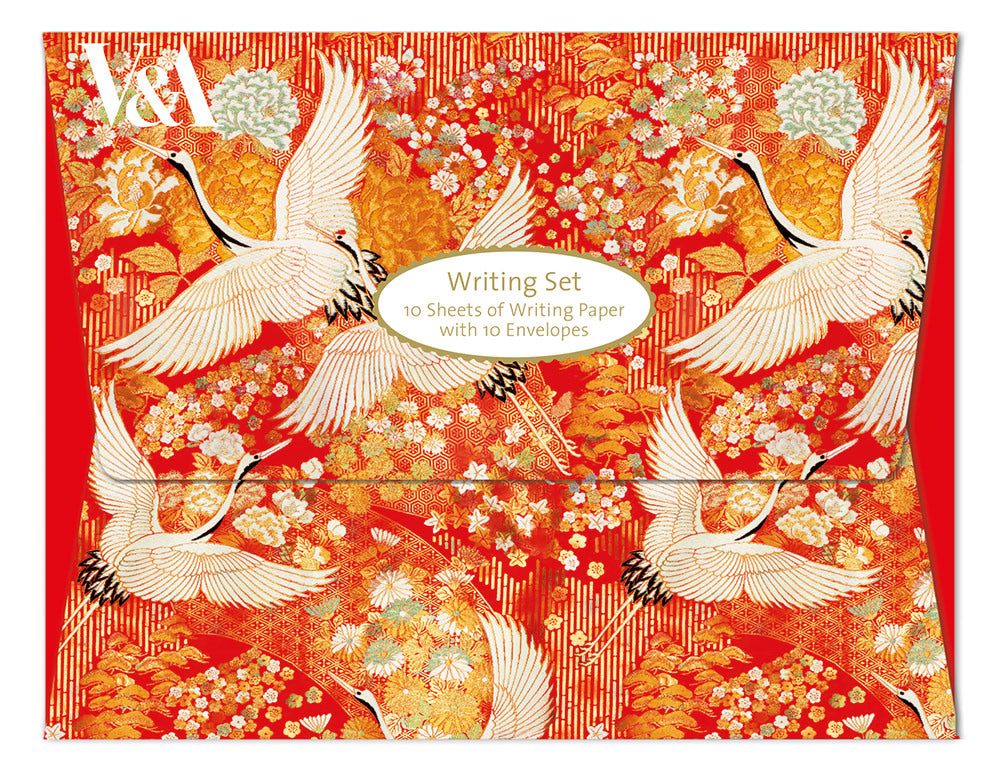 V&A Kimono Cranes Writing Set - Bee's Emporium