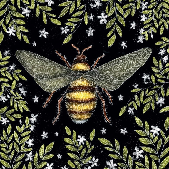 Honey Bee by Catherine Rowe Blank Greeting Card with Envelope