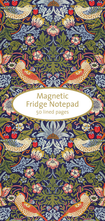 V&A Strawberry Thief Magnetic Fridge Notepad - Bee's Emporium