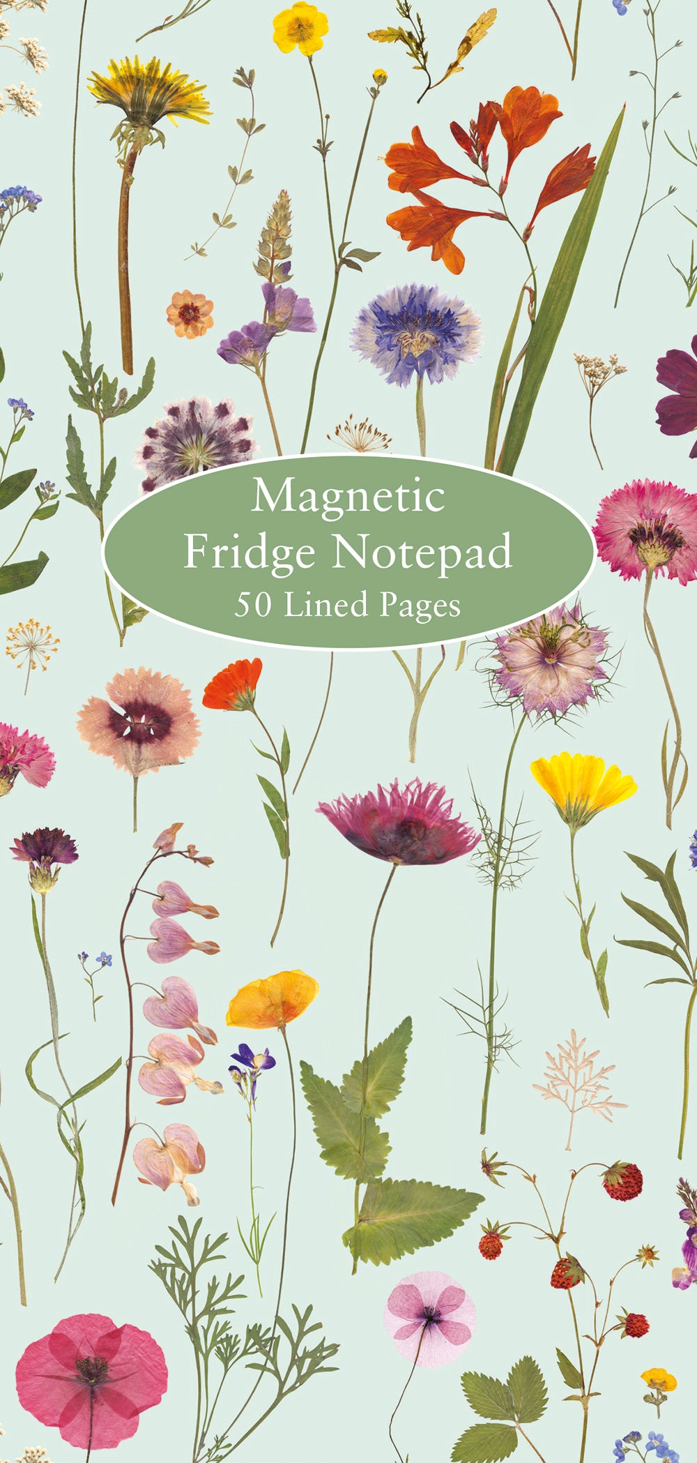 Wild Press Mint Bloom by Helen Ahpornsiri Magnetic Fridge Notepad - Bee's Emporium