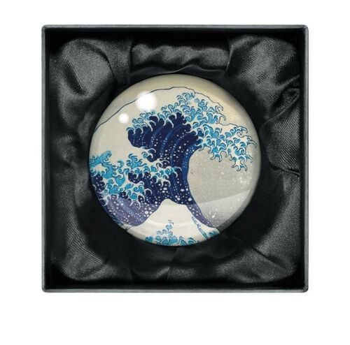 The British Museum - Hokusai Wave Crystal Dome Paperweight - Bee's Emporium