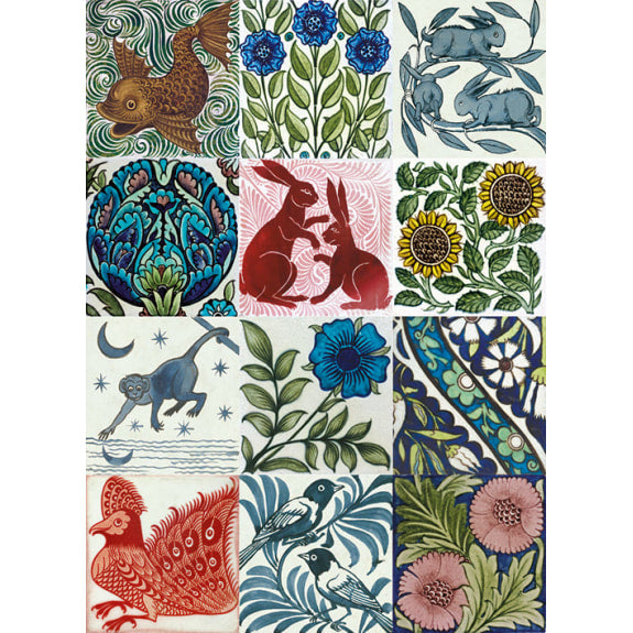 V&A Tile Designs Blank Greeting Card with Envelope - Bee's Emporium