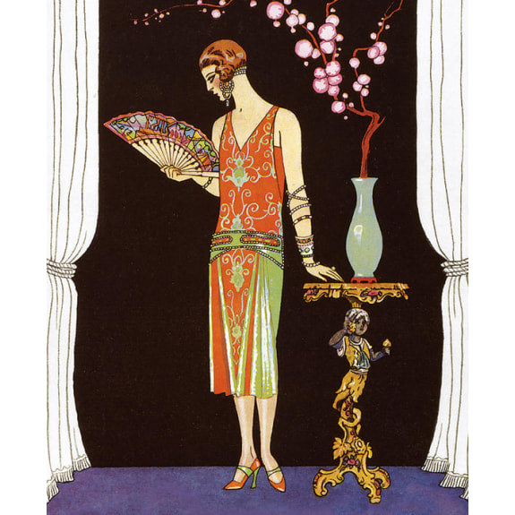 V&A George Barbier La Belle Personne Greeting Card with White Envelope - Bee's Emporium