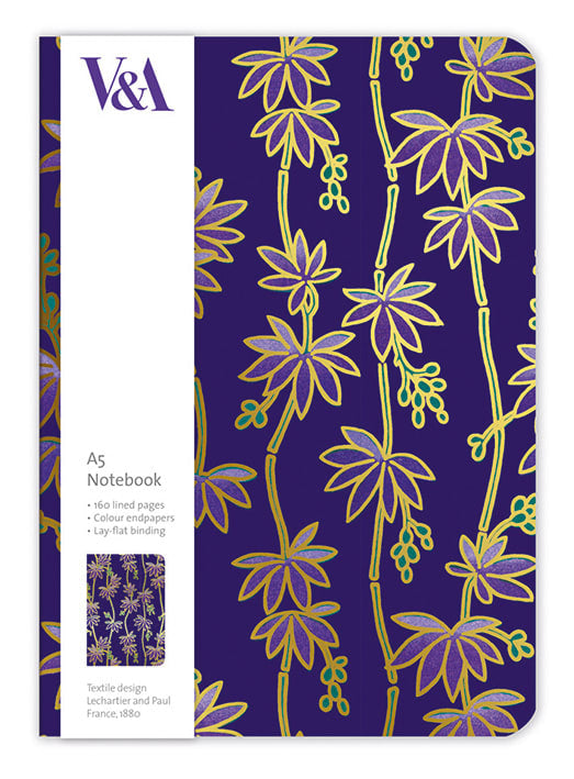 V&A Purple Bamboo A5 Luxury Notebook - Bee's Emporium