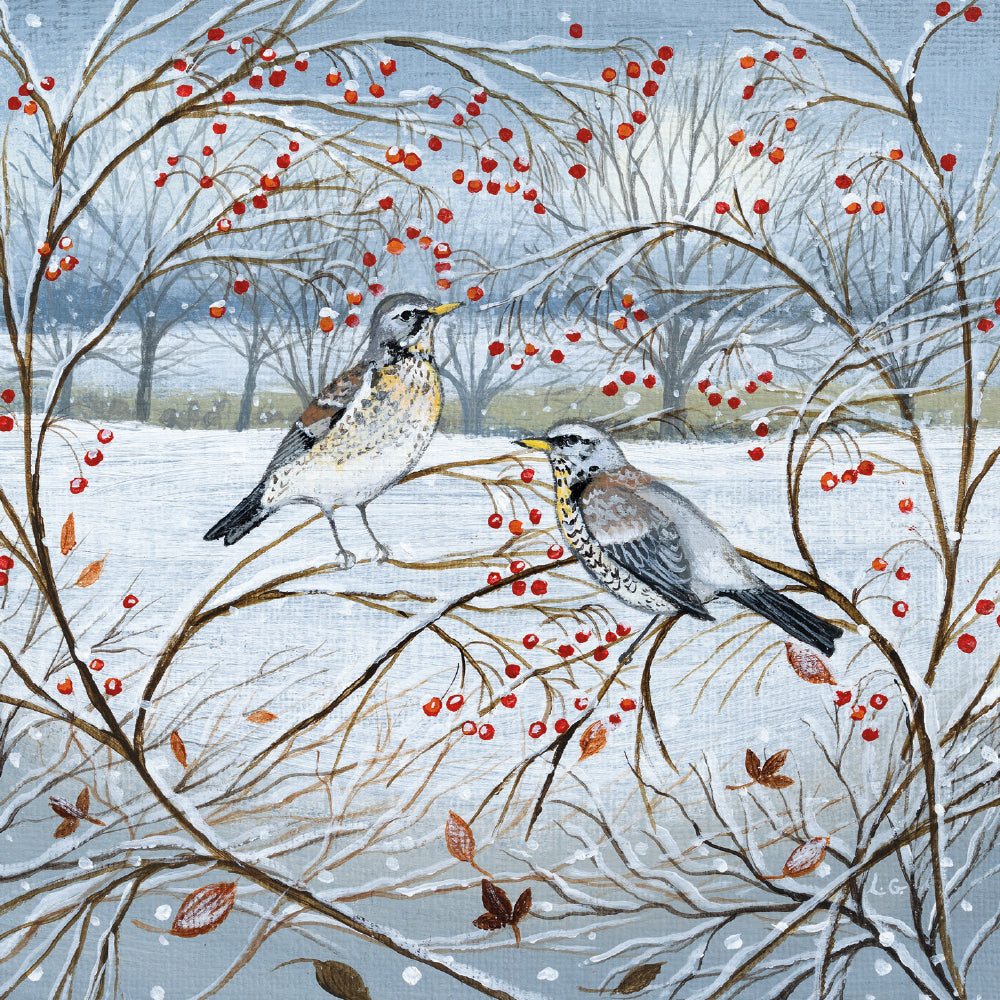 Animals and Winter Berries by Lucy Grossmith Box of 20 Charity Christmas Cards - Bee's Emporium