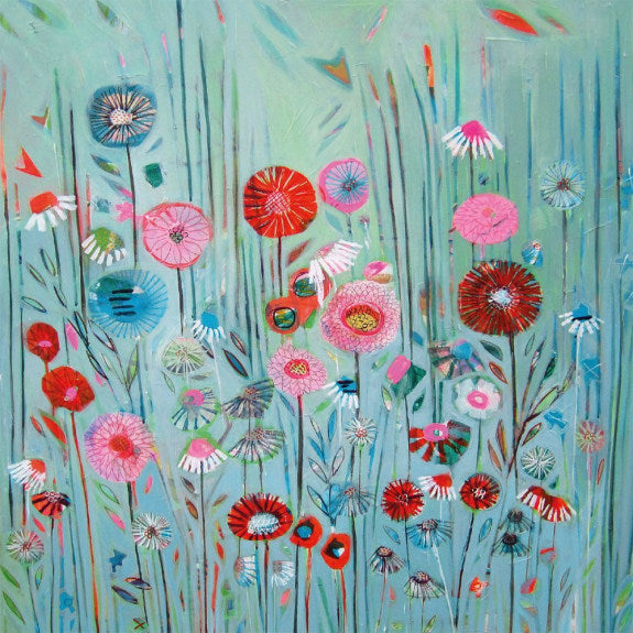 Wild Flower Meadows by Shyama Ruffell Square Set of 8 Notecards Wallet - Bee's Emporium