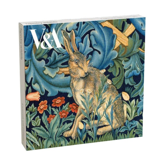 V&A Tapestry Wildlife Design 8 Square Notecard Wallet - Bee's Emporium