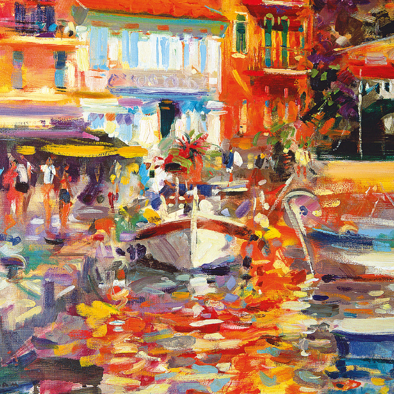 Reflections, Villefranche by Peter Graham Blank Greeting Card with Envelope