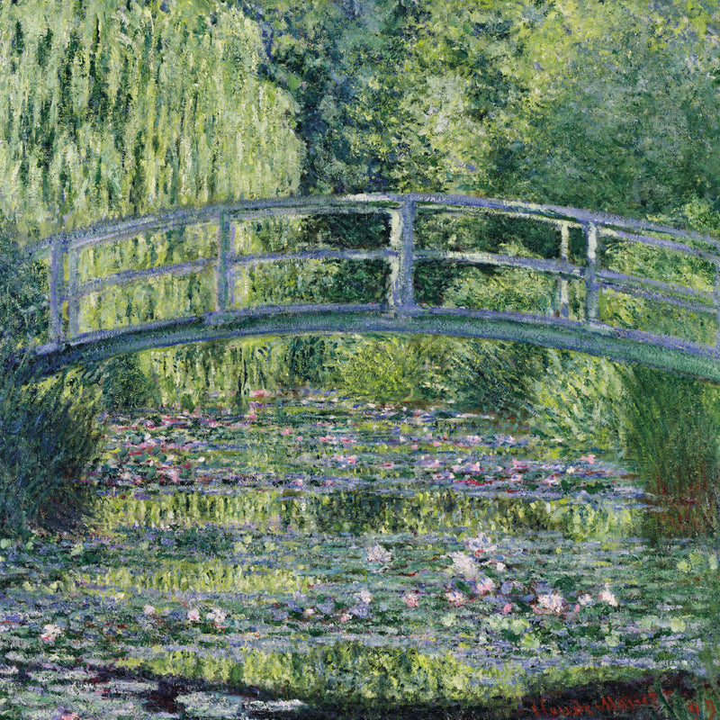 Waterlily Pond Green Harmony by Claude Monet Blank Greeting Card with Envelope